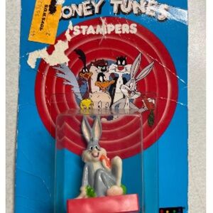 vintage 1989 looney tunes stampers. stampos runner stamps international games